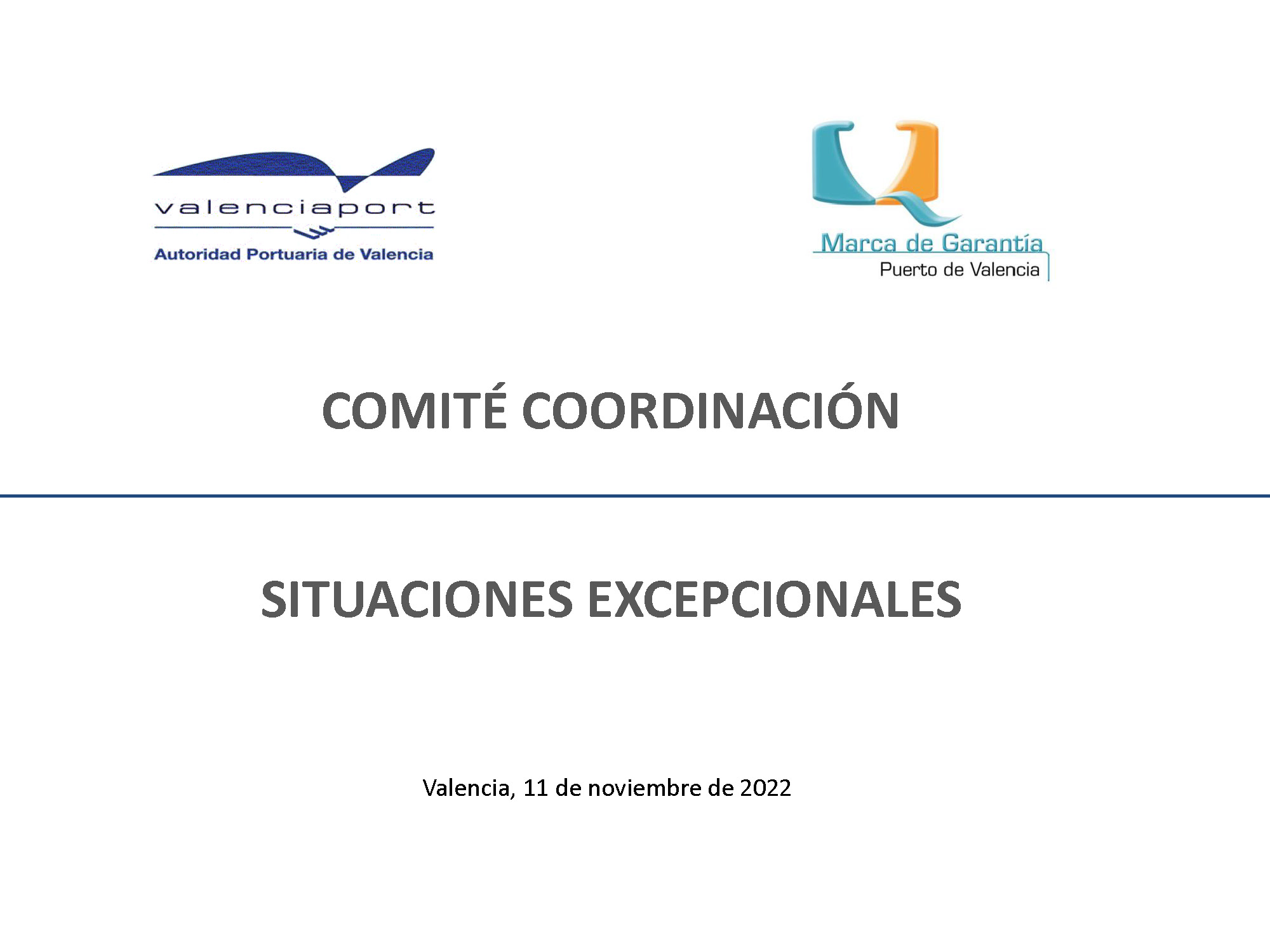 Reunión del Comité de Coordinación de Situaciones Excepcionales del Puerto de Valencia